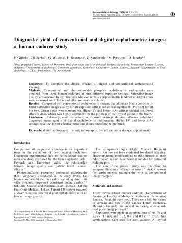 Diagnostic yield of conventional and digital cephalometric images: a ...