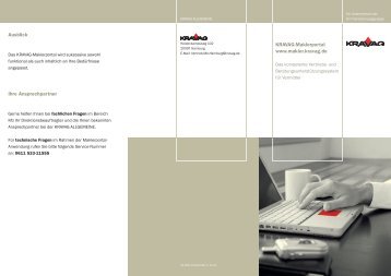 Info-Flyer zum KRAVAG Maklerportal - R+V Versicherung