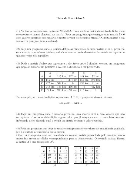 Impressão 5 maiores valores de uma matriz - Programação