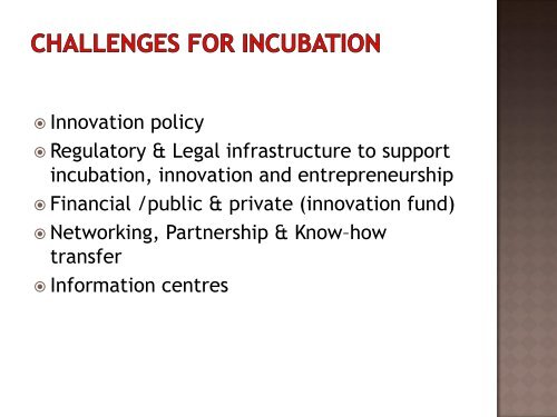 Syria experience in Innovation & Incubation - CMI