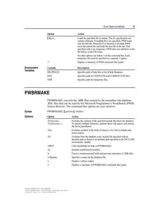 CSCI 240 - Assembly Language Programming - MASM & Intel Docs