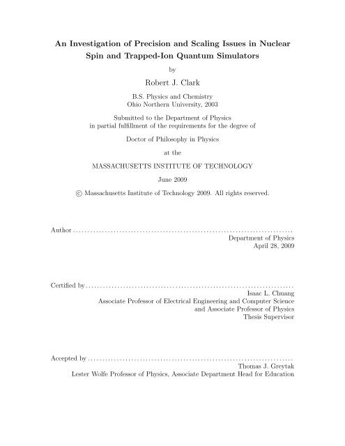 Ph.D. Thesis - Physics