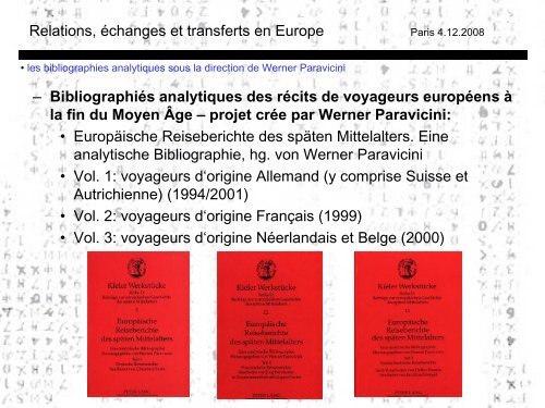 Les récits de voyageurs européens à la fin du Moyen Âge. Le projet ...