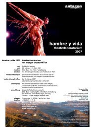 hambre y vida - Antagon theateraktion