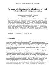 Ray model of light scattering by flake pigments or rough surfaces ...