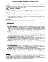 Standard Operating Procedure for an Indent Filling - GMRT