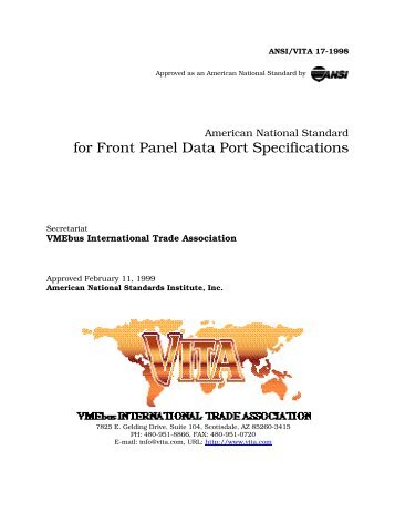 for Front Panel Data Port Specifications - CERN - PH-ESE group