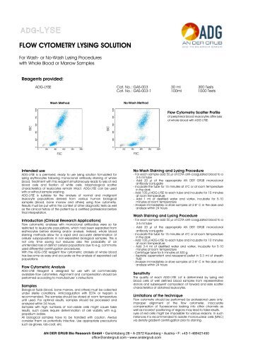 FLOW CYTOMETRY LYSING SOLUTION ADG-LYSE