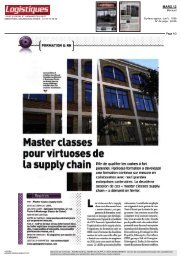 Master classes pour virtuoses de la supply chain - AGORA Fonctions