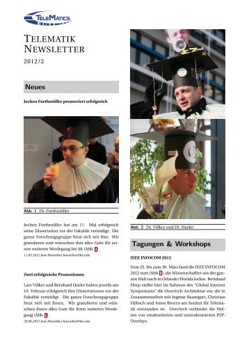 TELEMATIK NEWSLETTER - Karlsruher Institut für Technologie (KIT ...