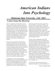 American Indians Into Psychology - Department of Psychology ...