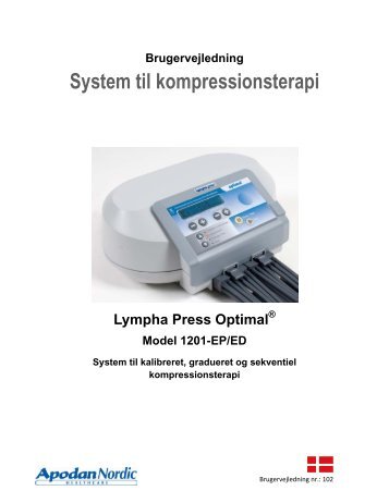 BRUGERVEJLEDNING: Lympha Press Optimal