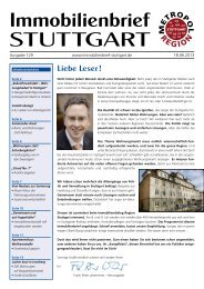 Immobilienbrief STUTTGART - Immobilienverlag Stuttgart