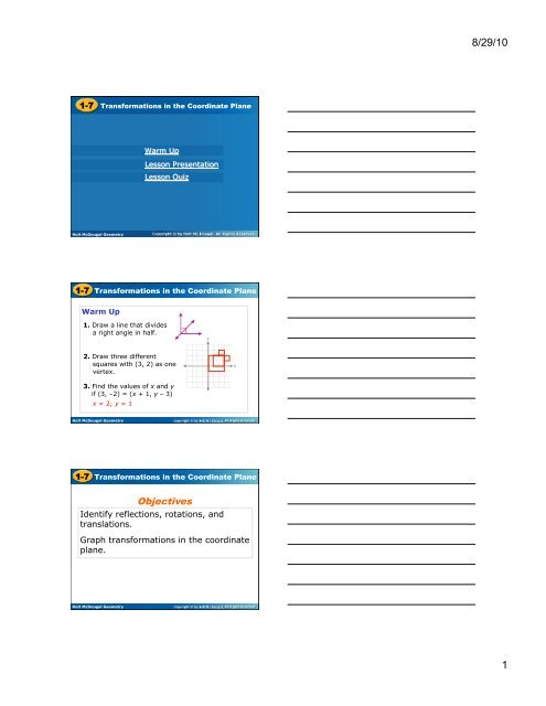 Geometry Lesson 1 7 Pdf