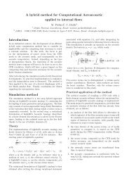 A hybrid method for Computational Aeroacoustic applied to internal ...