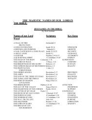 The majestic names of Jesus in the bible
