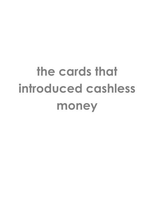 the cards that introduced cashless money - Dutch-Bangla Bank ...