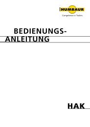 bedienungs- anleitung HAK