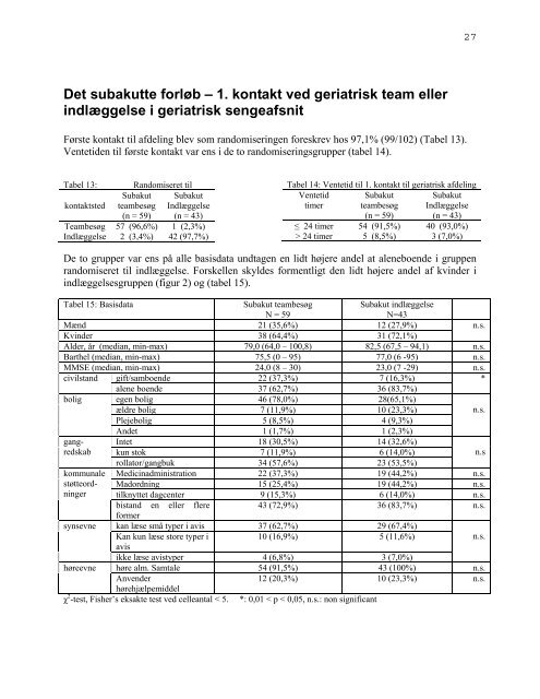 MTV Rapport fra OUH - Dansk Selskab For Geriatri