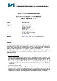 Presseaussendung mit der Bitte um ... - Landeskrankenhaus Bregenz