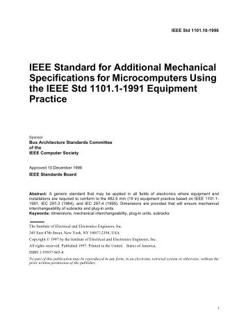 IEEE Standard for Additional Mechanical Specifications for ...