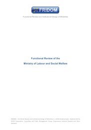 Functional Review of the Ministry of Labour and Social Welfare