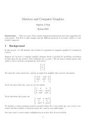 Matrices and Computer Graphics