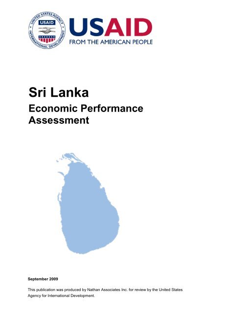 Sri Lanka Economic Performance Assessment (2009)