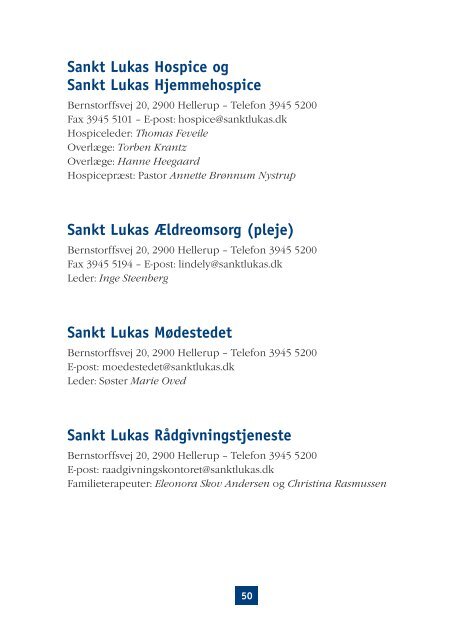 Diakonissehuset Sankt Lukas Stiftelsen Årbog 2009-2010