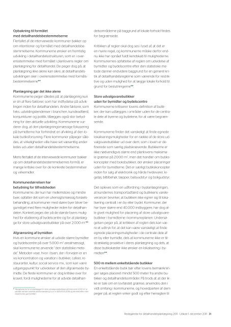 Redegørelse om detailhandelsplanlægning 2011 - Naturstyrelsen