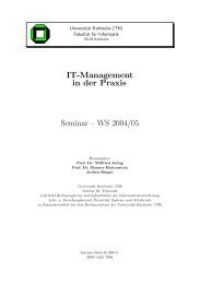 IT-Management in der Praxis Seminar ? WS 2004/05 - am ...