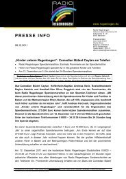 PRESSE INFO - Radio Regenbogen