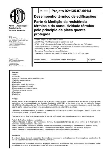 Projeto 02:135.07-001/4 Desempenho térmico de edificações Parte ...