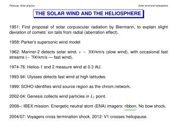 THE SOLAR WIND AND THE HELIOSPHERE