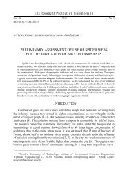 Preliminary assessment of use of spider webs for the indication of air ...