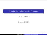 Introduction to Exponential Functions