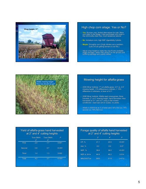 Improving Forage Quality: Dreams vs. Reality - Penn State University