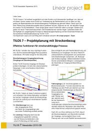 TILOS 7 – Projektplanung mit Streckenbezug - Linear project GmbH