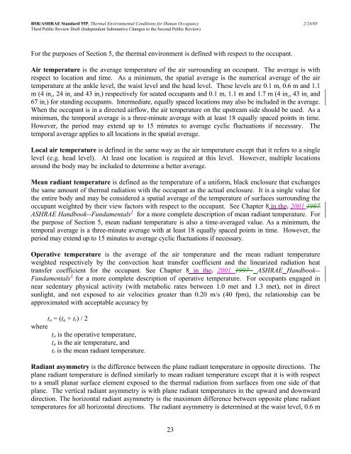 ASHRAE STANDARD - 55R