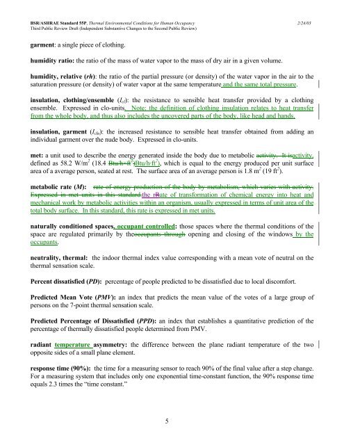 ASHRAE STANDARD - 55R