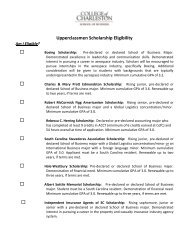 Scholarship Eligibility Checklist - School of Business