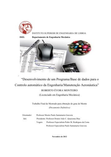 “Desenvolvimento de um Programa/Base de dados para o Controlo ...