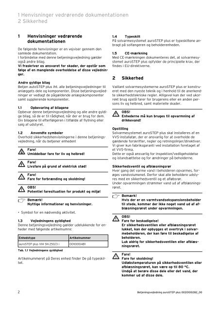 auroSTEP-plus VEH-SN-250-3-i Betjening.pdf - Vaillant