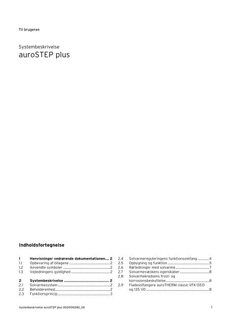 auroSTEP-plus VEH-SN-250-3-i Betjening.pdf - Vaillant