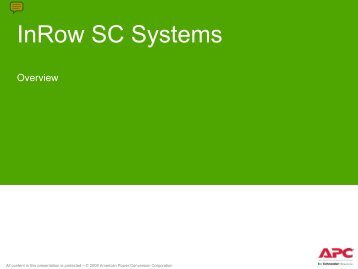 InRow SC Systems - Apc