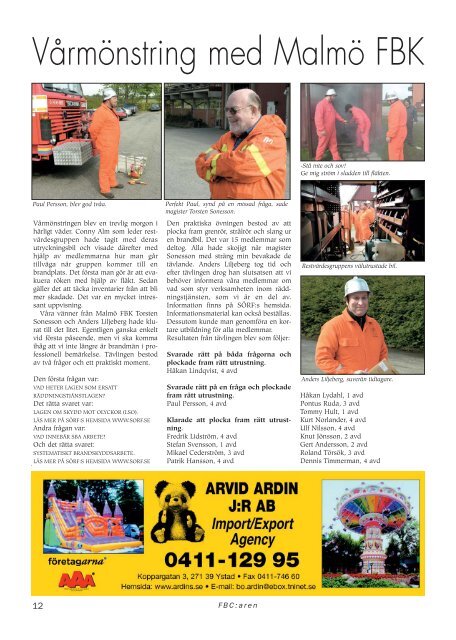 FBCaren 2 2007 (Page 1) - Ystads Frivillige Bergnings-Corps