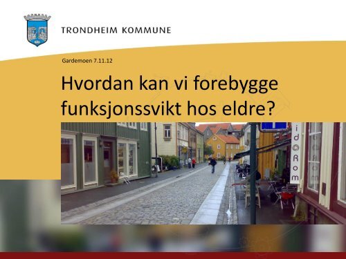 Hvordan kan vi forebygge funksjonssvikt hos eldre?