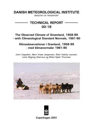 The Observed Climate of Greenland, 1958-99 DMI Teknisk Rapport