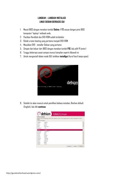 Langkah Langkah Instalasi Linux Debian Berbasis Gui