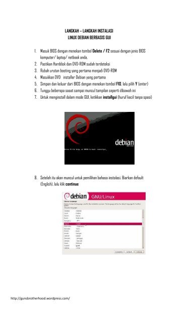 LANGKAH – LANGKAH INSTALASI LINUX DEBIAN BERBASIS GUI ...
